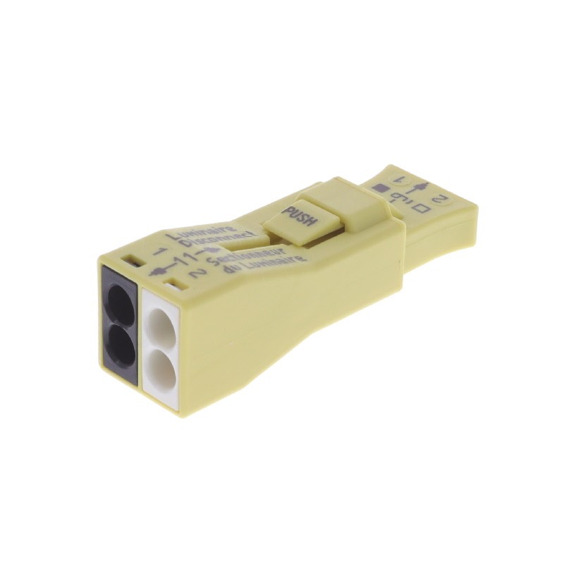 1 pcs : 873-902/VE00-0500 - PUSHWIRE SPLICE 2POS YELLOW 500