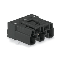 1 pcs : 770-813/011-000 - PLUG FOR PCBS ANGLED 3-POLE, BLA