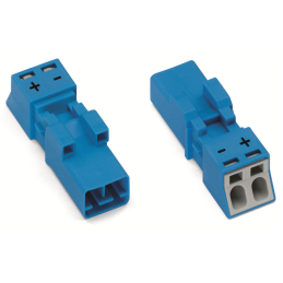 1 pcs : 890-1112 - PLUG 2-POLE BLUE
