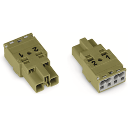 1 pcs : 770-272 - PLUG 2-POLE, LIGHT GREEN