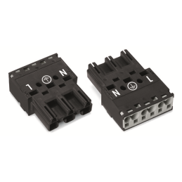 1 pcs : 770-213 - PLUG 3-POLE BLACK