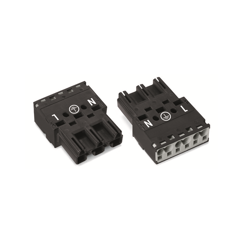 1 pcs : 770-213 - PLUG 3-POLE BLACK