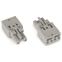 1 pcs : 770-242 - SOCKET 2-POLE, GRAY