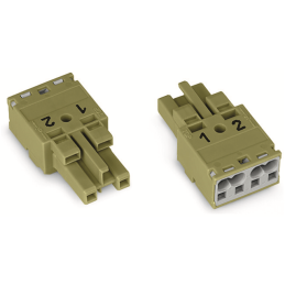 1 pcs : 770-262 - SOCKET 2-POLE, LIGHT GREEN