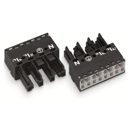 1 pcs : 770-204 - SOCKET 4-POLE, BLACK