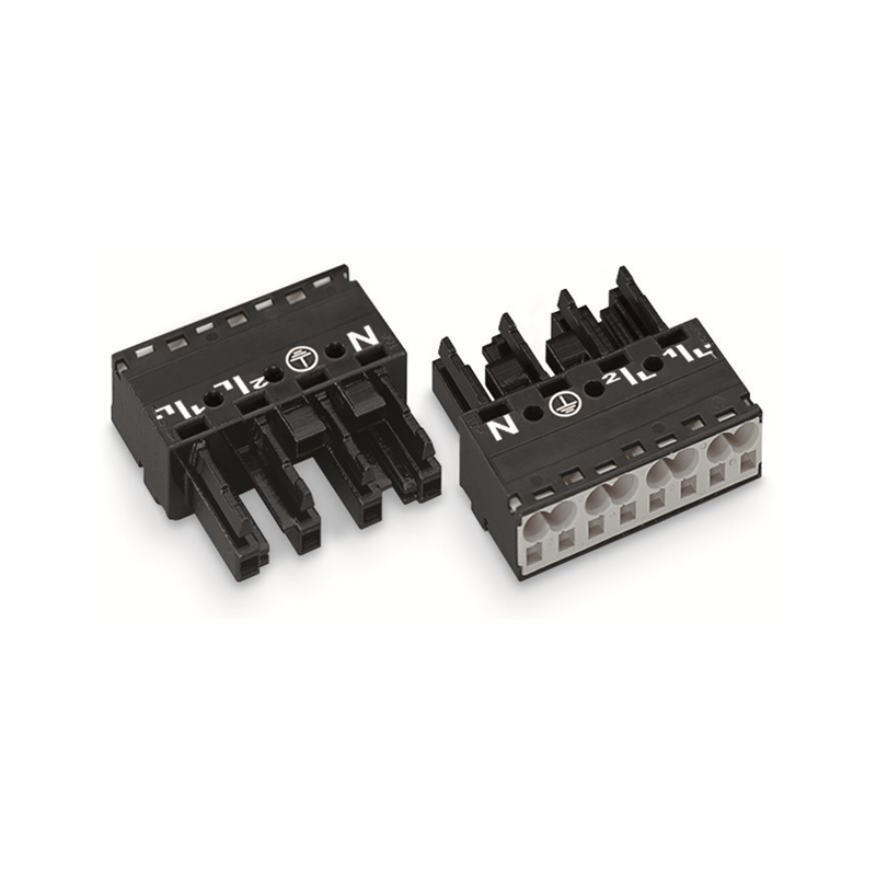 1 pcs : 770-204 - SOCKET 4-POLE, BLACK