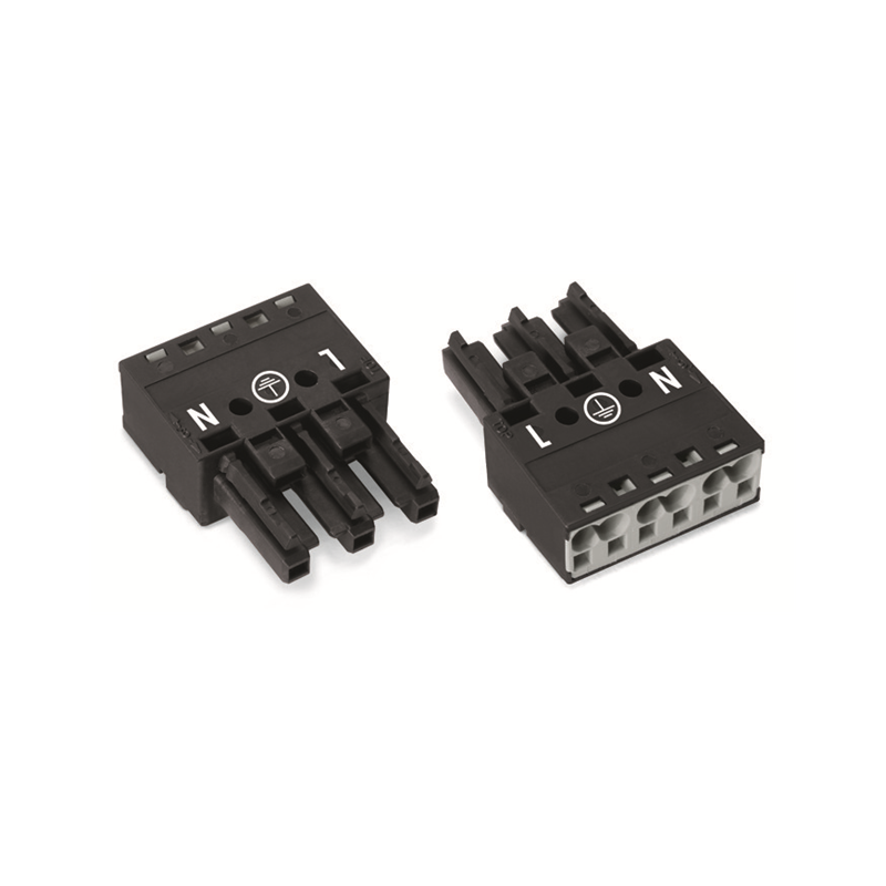 1 pcs : 770-203 - SOCKET 3-POLE BLACK
