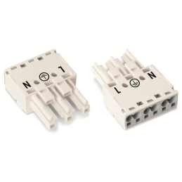 1 pcs : 770-223 - SOCKET 3-POLE WHITE