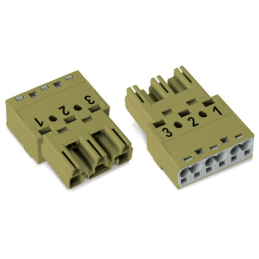 1 pcs : 770-273 - PLUG 3-POLE, LIGHT GREEN