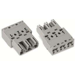 1 pcs : 770-253 - PLUG 3-POLE, GRAY