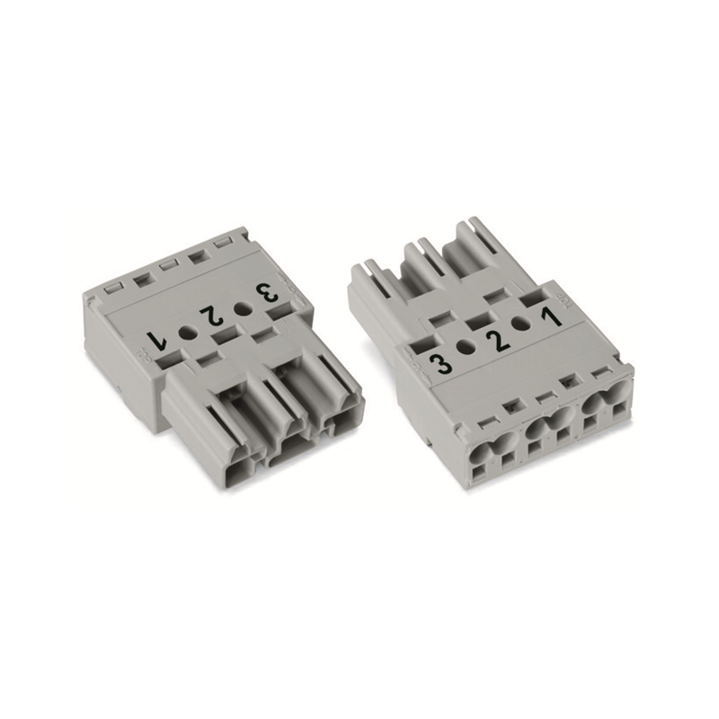 1 pcs : 770-253 - PLUG 3-POLE, GRAY