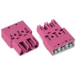 1 pcs : 770-293 - PLUG 3-POLE, PINK