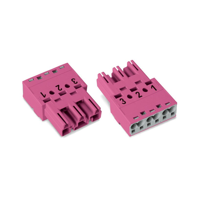 1 pcs : 770-293 - PLUG 3-POLE, PINK