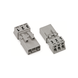 1 pcs : 890-253 - PLUG 3-POLE, GRAY
