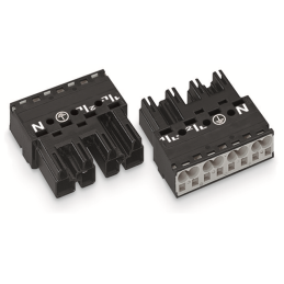 1 pcs : 770-214 - PLUG 4-POLE, BLACK