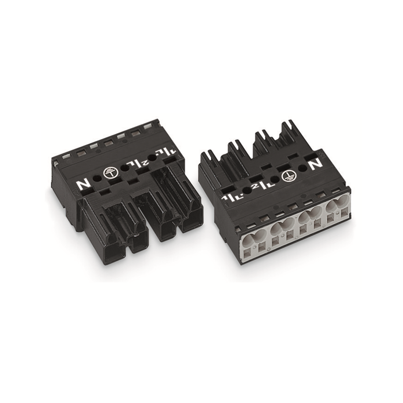 1 pcs : 770-214 - PLUG 4-POLE, BLACK