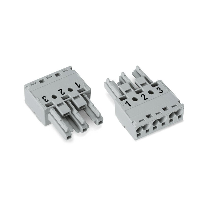 1 pcs : 770-243 - SOCKET 3-POLE, GRAY