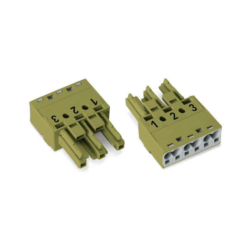 1 pcs : 770-263 - SOCKET 3-POLE, LIGHT GREEN