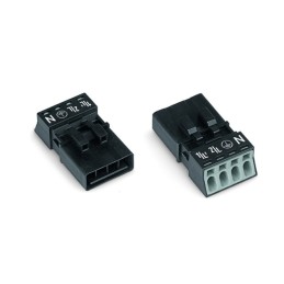 1 pcs : 890-214 - PLUG 4-POLE, BLACK