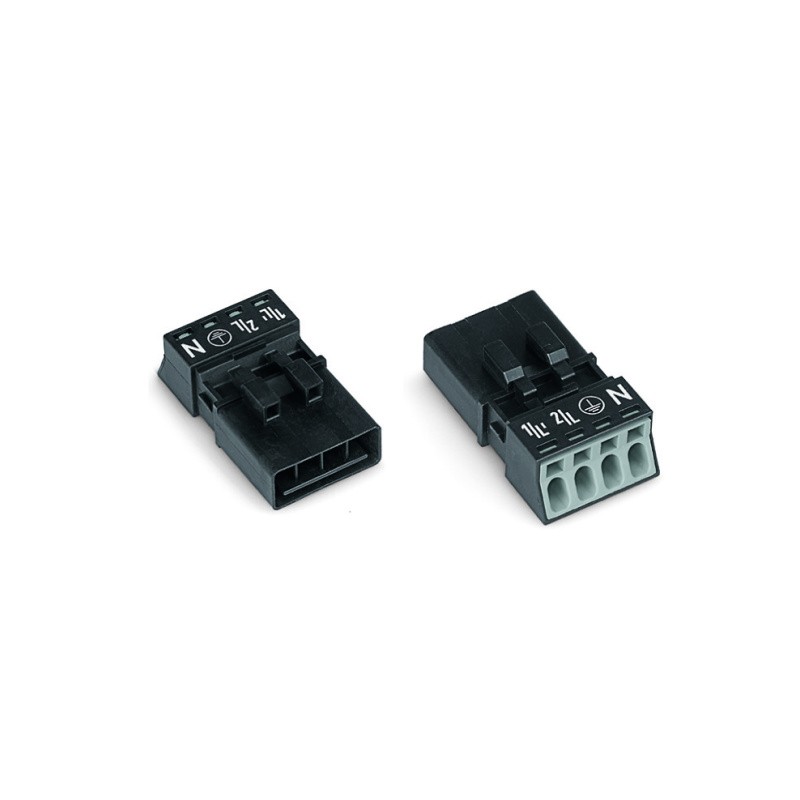 1 pcs : 890-214 - PLUG 4-POLE, BLACK