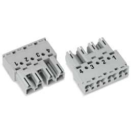 1 pcs : 770-254 - PLUG 4-POLE, GRAY