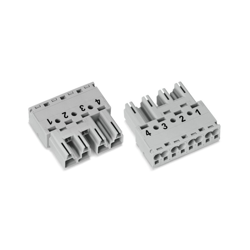 1 pcs : 770-254 - PLUG 4-POLE, GRAY