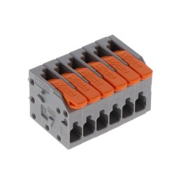 1 pcs : 2601-3106 - TERM BLK PCB LEVER 3.5MM 6POS