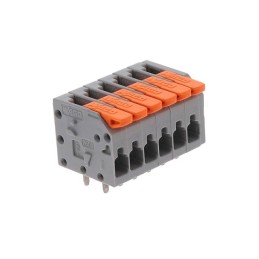 1 pcs : 2601-1106 - TERM BLK PCB LEVER 3.5MM 6POS