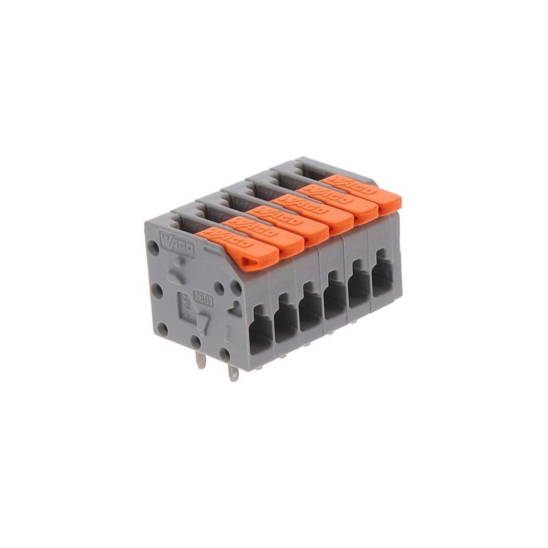 1 pcs : 2601-1106 - TERM BLK PCB LEVER 3.5MM 6POS