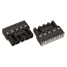 1 pcs : 770-215 - PLUG 5-POLE, BLACK