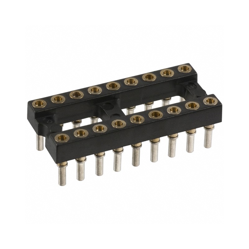 1 pcs : 614-43-318-31-012000 - CONN IC DIP SOCKET 18POS GOLD