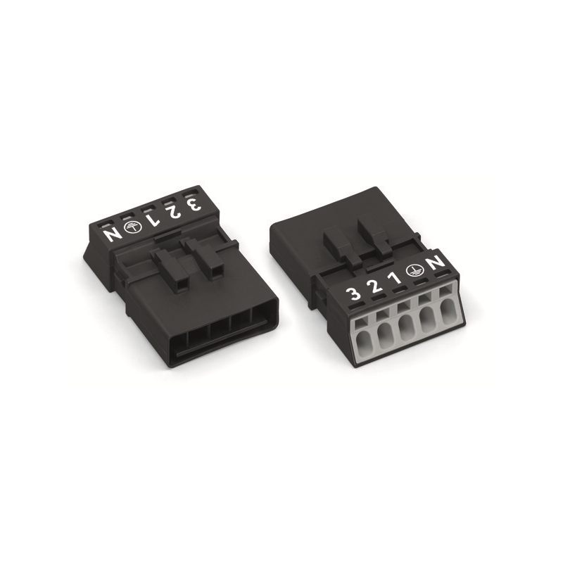 1 pcs : 890-215 - PLUG 5-POLE BLACK