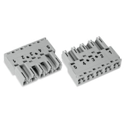 1 pcs : 770-255 - PLUG 5-POLE, GRAY