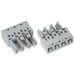 1 pcs : 770-244 - SOCKET 4-POLE, GRAY