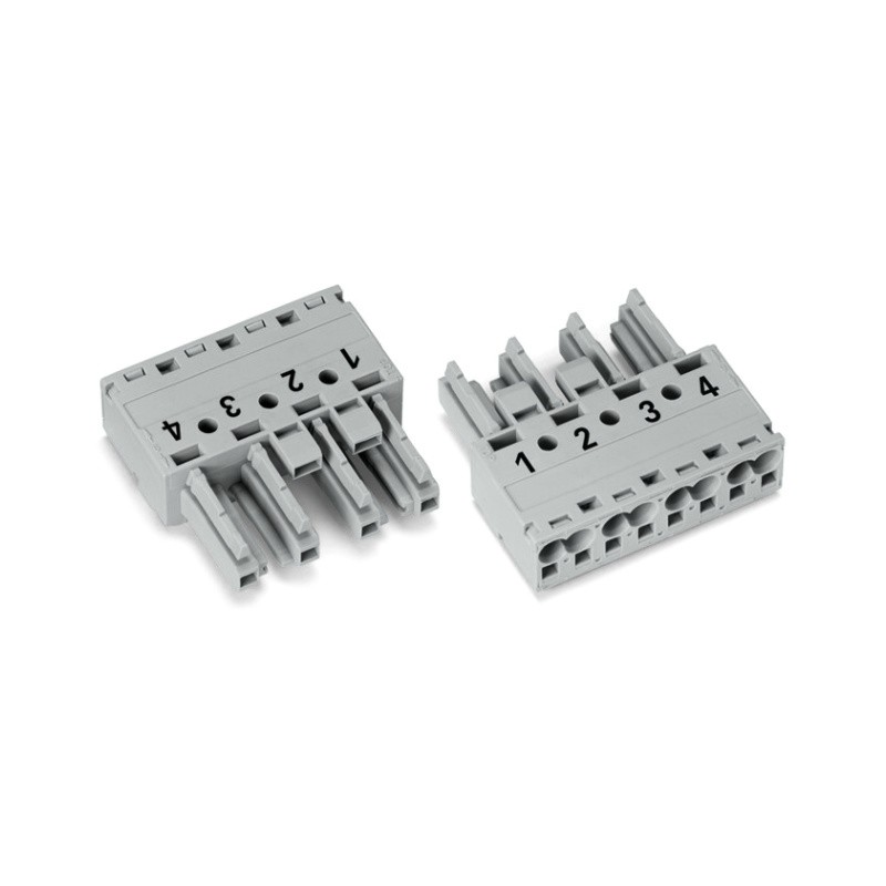 1 pcs : 770-244 - SOCKET 4-POLE, GRAY