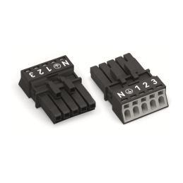 1 pcs : 890-205 - SOCKET 5-POLE BLACK