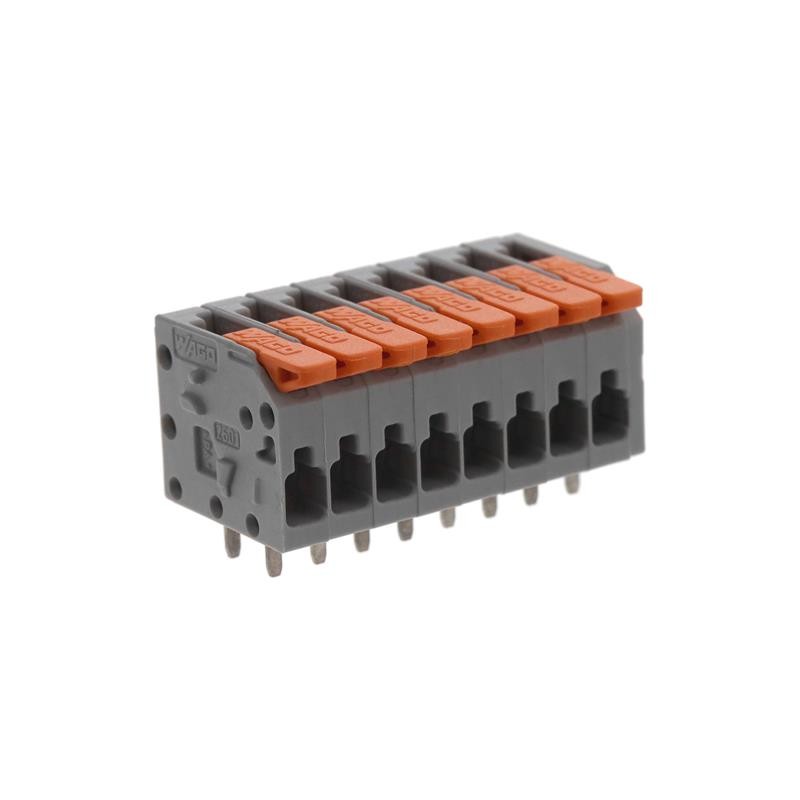 1 pcs : 2601-1108 - TERM BLK PCB LEVER 3.5MM 8POS