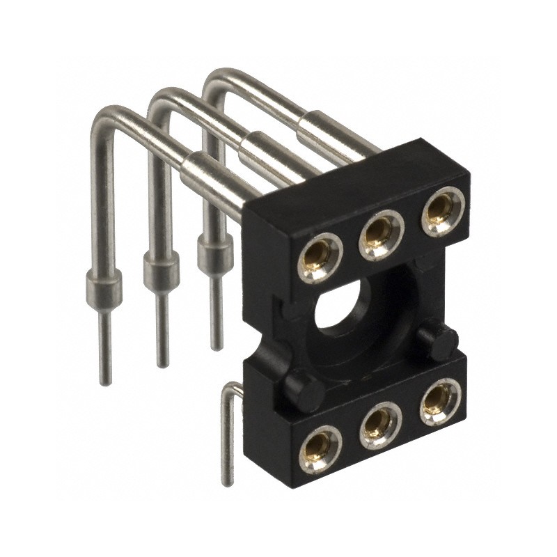 1 pcs : 299-43-306-10-001000 - CONN IC DIP SOCKET 6POS GOLD