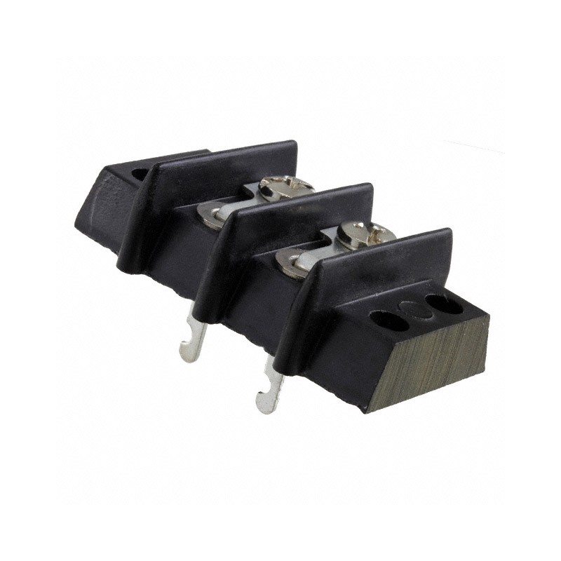 1 pcs : 2-142-Y - CONN BARRIER STRIP 2CIRC 0.563'