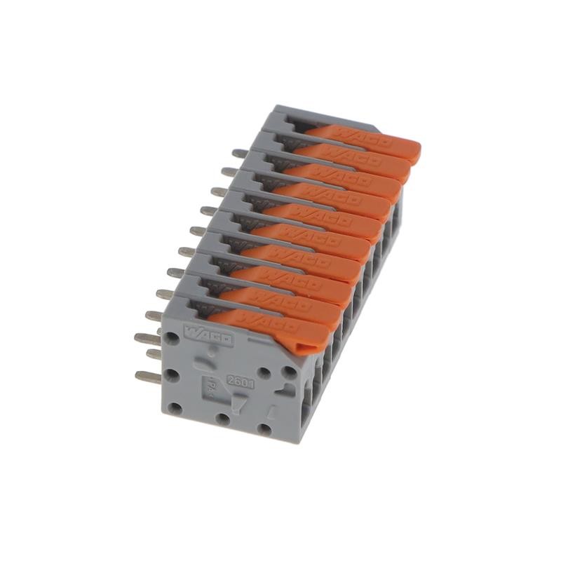 1 pcs : 2601-3110 - TERM BLK PCB LEVER 3.5MM 10POS