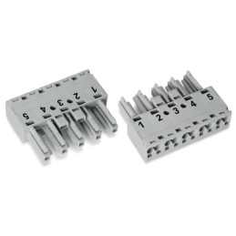 1 pcs : 770-245 - SOCKET 5-POLE, GRAY