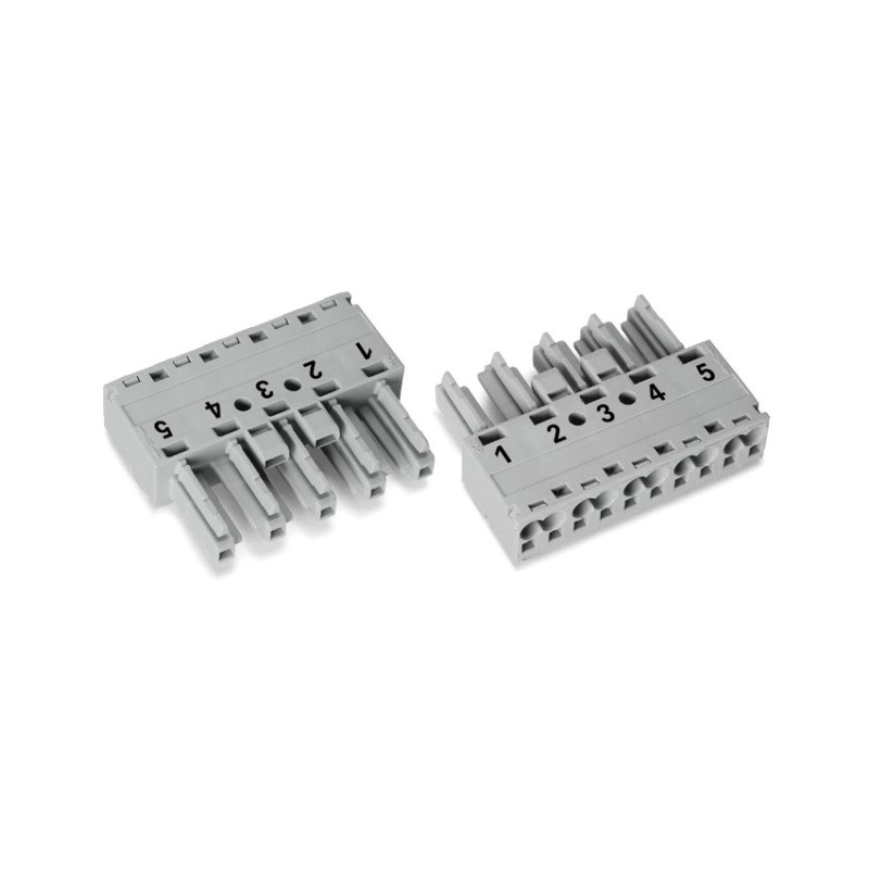 1 pcs : 770-245 - SOCKET 5-POLE, GRAY