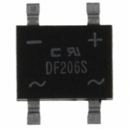 1 pcs : DF206S-G - BRIDGE RECT 1PHASE 600V 2A DFS
