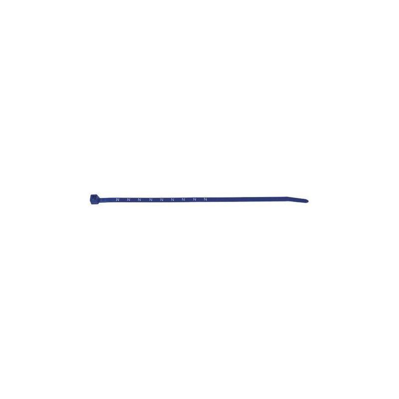 1 Bag of 1000 - HellermannTyton Cable Tie, Printed ID for Metering, 200mm x 4.6 mm, Blue Nylon, Pk-1000