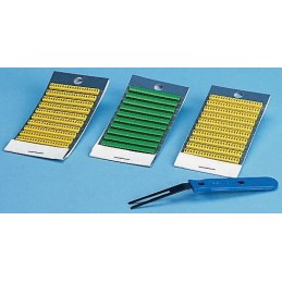 1 Kit - Schneider Electric AR1 Clip On Cable Markers, Yellow, Pre-printed '0 - 9'