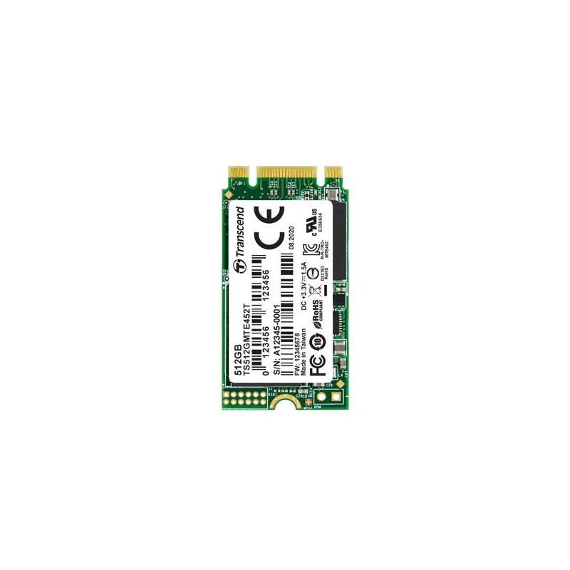 1 pcs - Transcend MTE452T-I M.2 512 GB Internal SSD Hard Drive