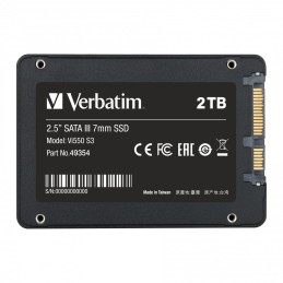 1 pcs - Verbatim Vi550 S3 SSD Desktop & Notebook Upgrades 2 TB Internal SSD Drive