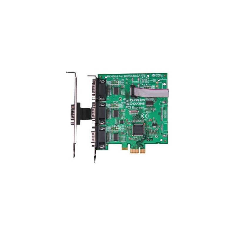 1 pcs - Brainboxes 4 Port PCIe RS232 Serial Card