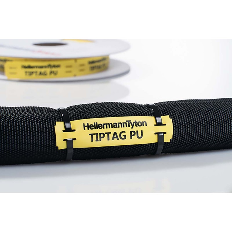 190 pcs - HellermannTyton TIPTAG Yellow Cable Labels, 65mm Width, 15mm Height, 190 Qty
