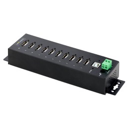1 pcs - StarTech.com 10 Port USB 2.0 USB A USB 2.0 Hub, Terminal Connector Powered, 19.8 x 3.1 x 5.6cm